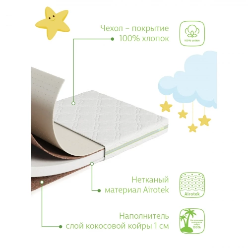Матрас EcoKinder LINDE 120х60х12 см фото 16