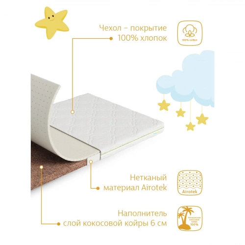 Матрас EcoKinder ULME 120х60х9 см фото 9