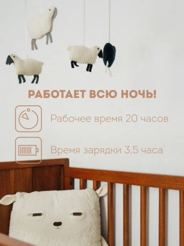 Колонка белый шум для новорожденных. Ночник детский с генератором белого шума и колыбельными фото 9